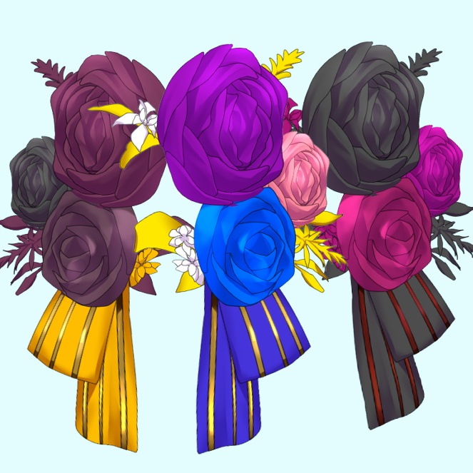 【Live2dアイテム】カスタム花の飾りFlowersHairOrnaments【VTS】