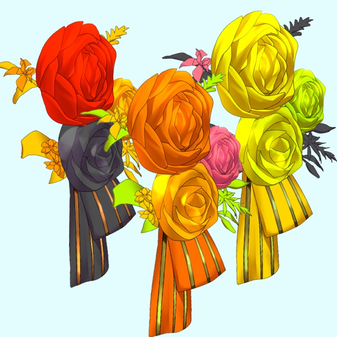【Live2dアイテム】カスタム花の飾りFlowersHairOrnaments【VTS】