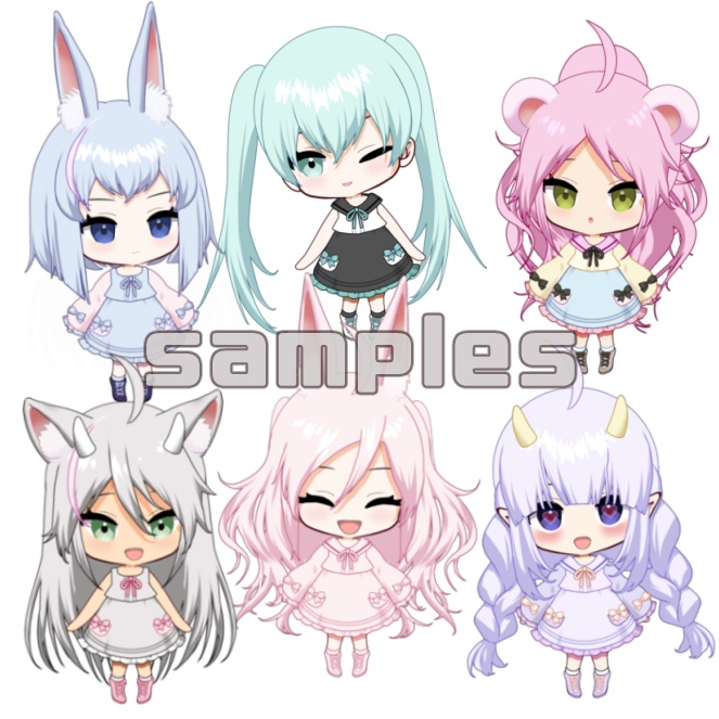 【汎用】カスタムちびキャラ/SDモデル/Chibi女の子【Live2Dモデル】