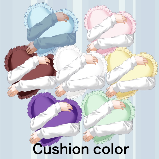 【Live2dアイテム】ハートのクッションを抱きしめる腕【VTS】