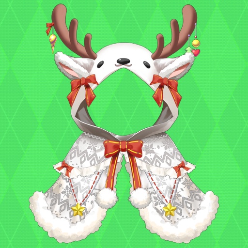 【Live2dアイテム】カスタム&動く!トナカイのフード付きケープ【VTS】