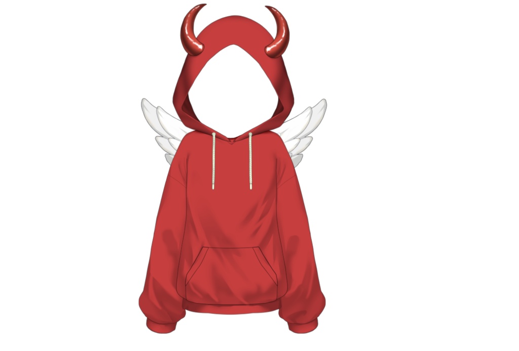 【Live2dアイテム】Hoodie ONLY【悪魔天使フードパーカーのみ!】