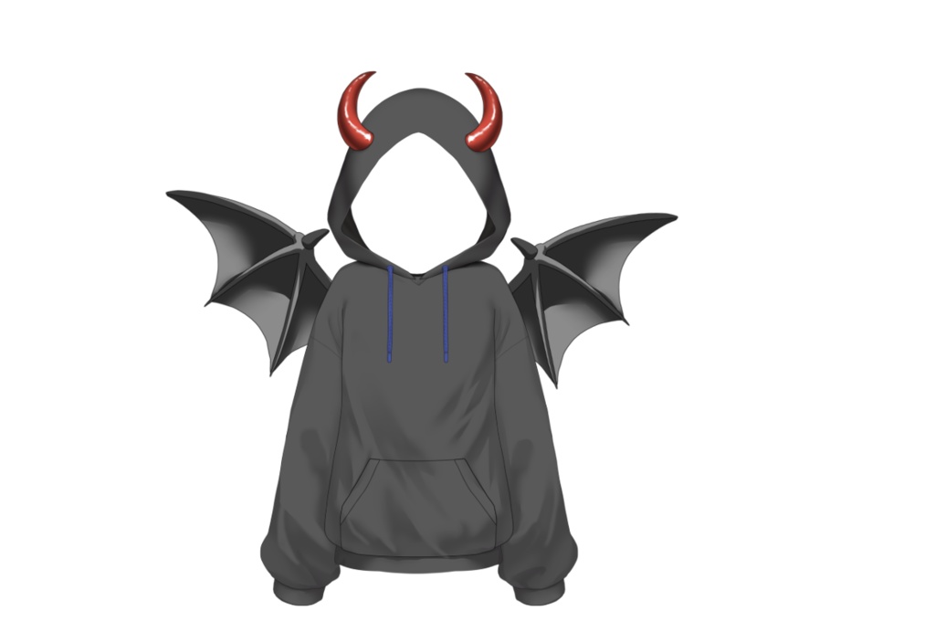 【Live2dアイテム】Hoodie ONLY【悪魔天使フードパーカーのみ!】