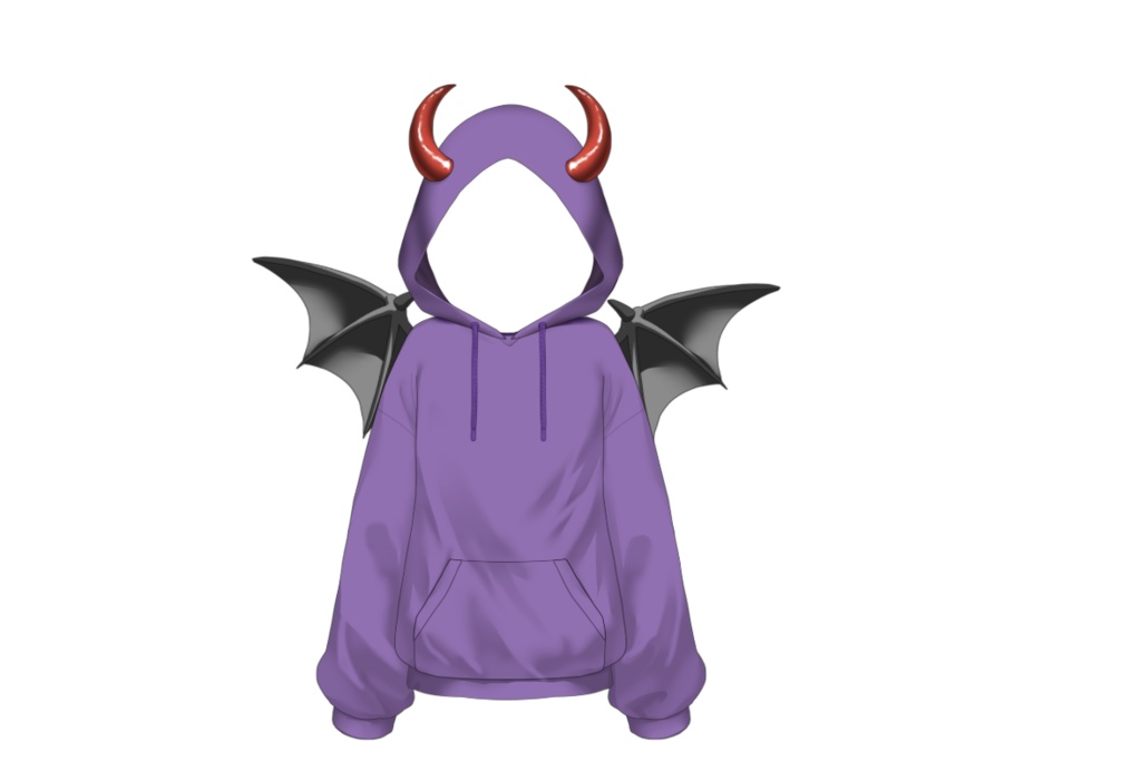 【Live2dアイテム】Hoodie ONLY【悪魔天使フードパーカーのみ!】