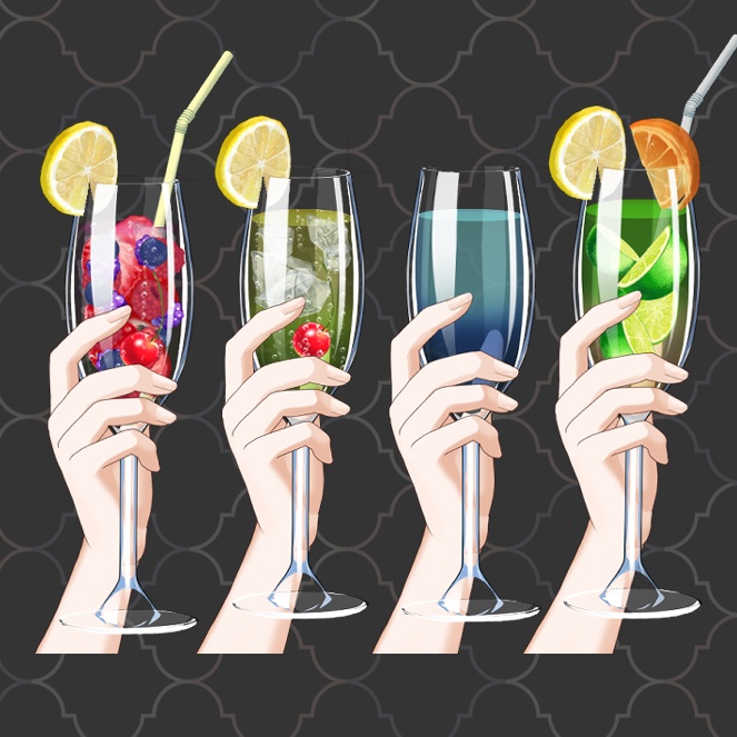 【Live2dアイテム】カスタムドリンクを持つ腕