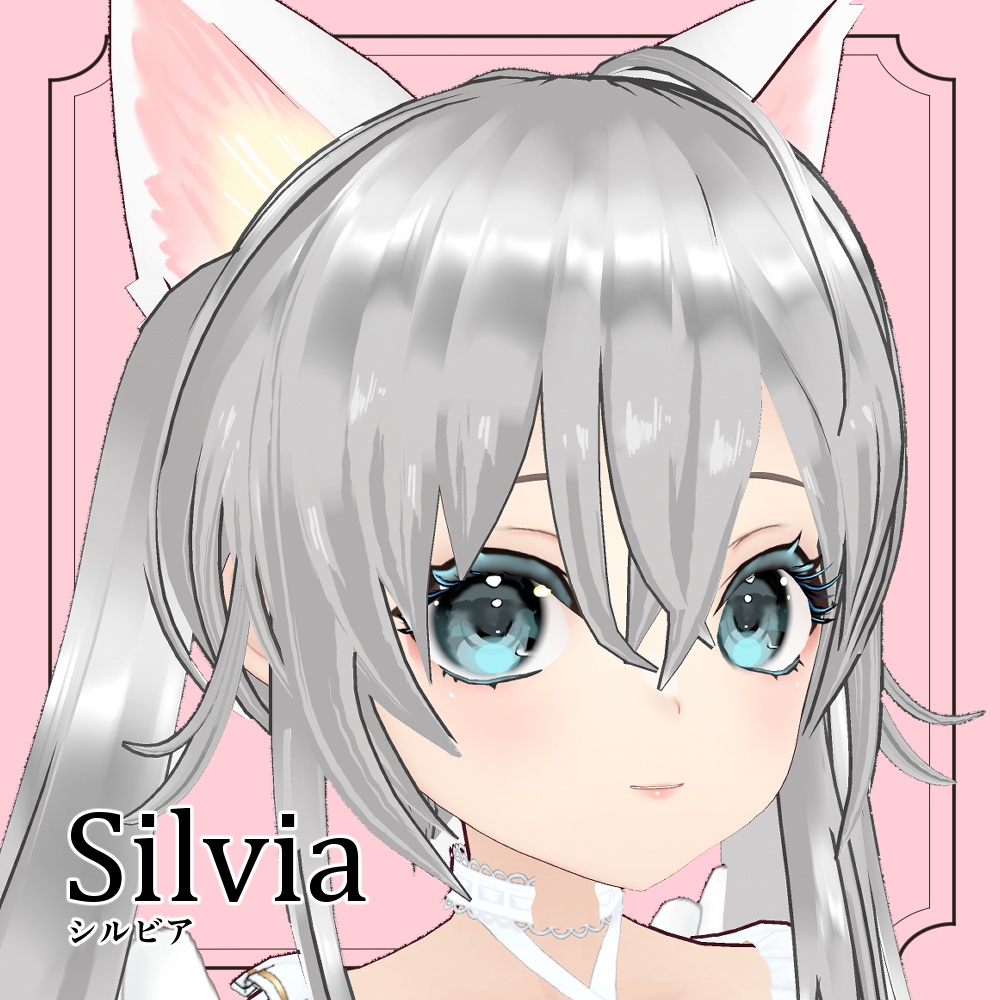 【VRoid / VRM model】Silvia/シルビア/白猫天使少女【VRoid正規版】