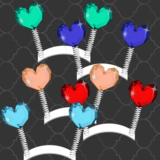 【Live2dアイテム】カチューシャ【クリスタルハート】