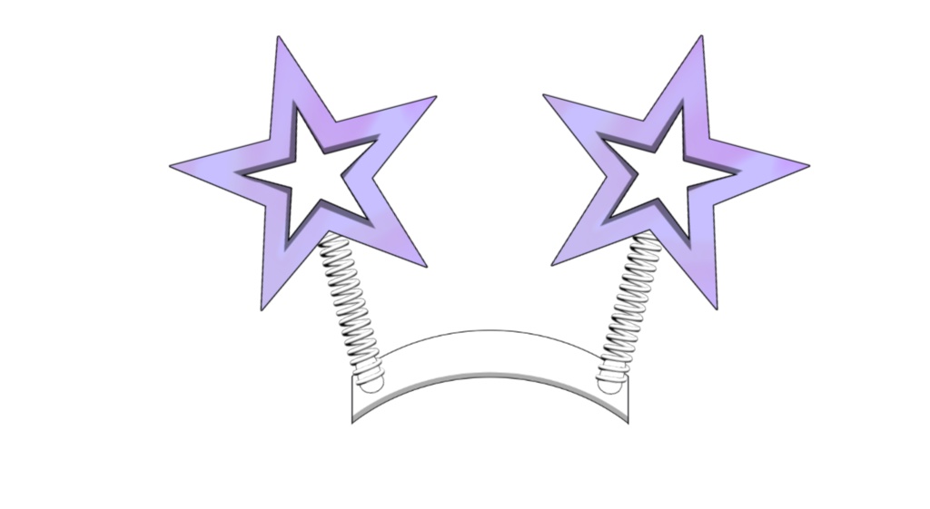 【Live2dアイテム】ぽよんぽよん星のカチューシャ