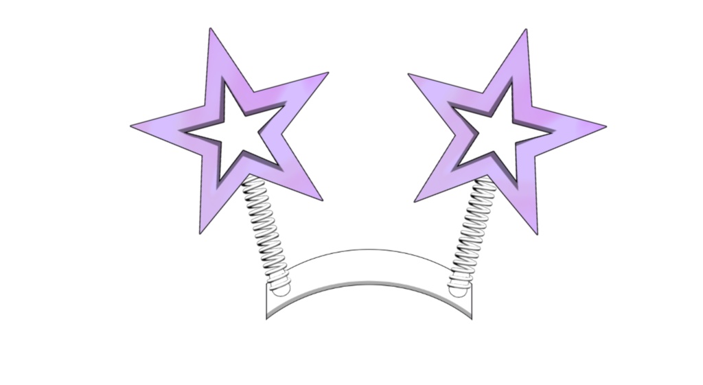 【Live2dアイテム】ぽよんぽよん星のカチューシャ