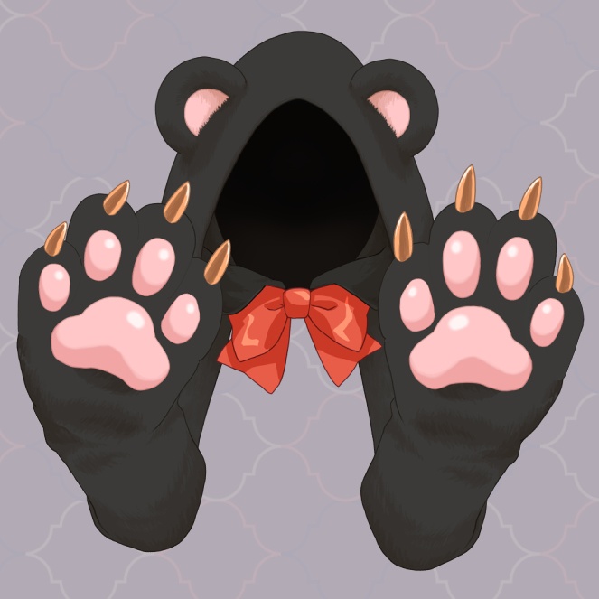 【Live2Dアイテム】くまパーカー◆ハンドトラッキングで動く手付き