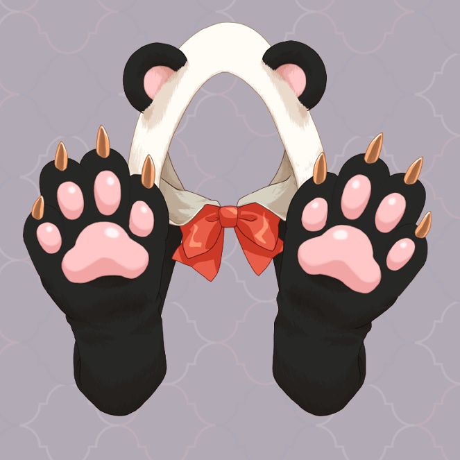 【Live2Dアイテム】くまパーカー◆ハンドトラッキングで動く手付き