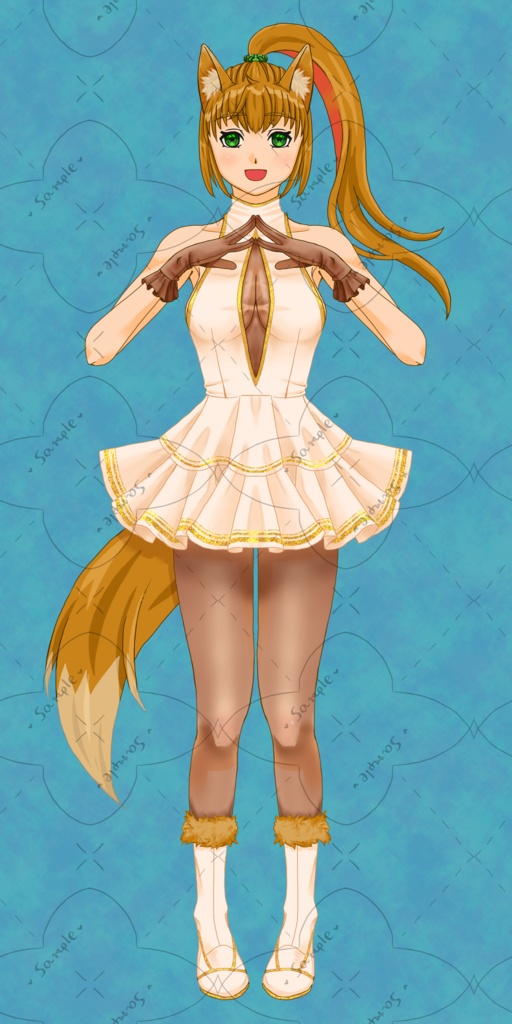 IRIAM(イリアム)用 ケモ耳女の子立ち絵 PSD付き素材別け無し