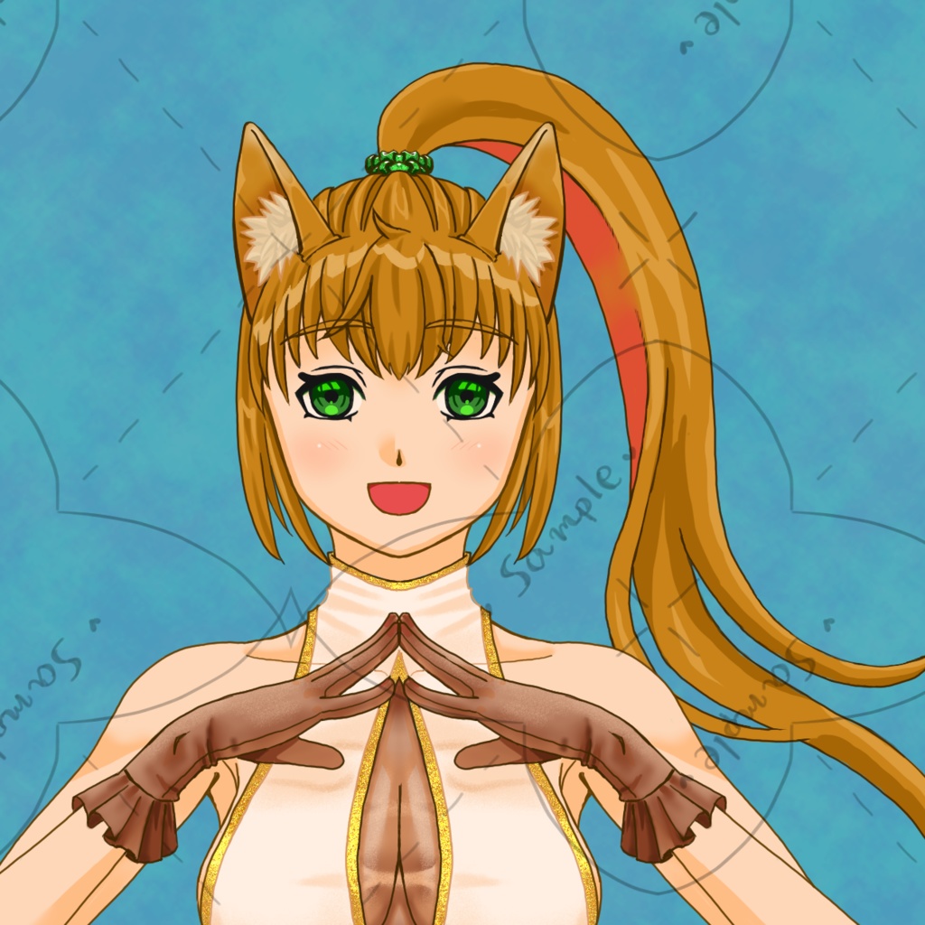 IRIAM(イリアム)用 ケモ耳女の子立ち絵 PSD付き素材別け無し