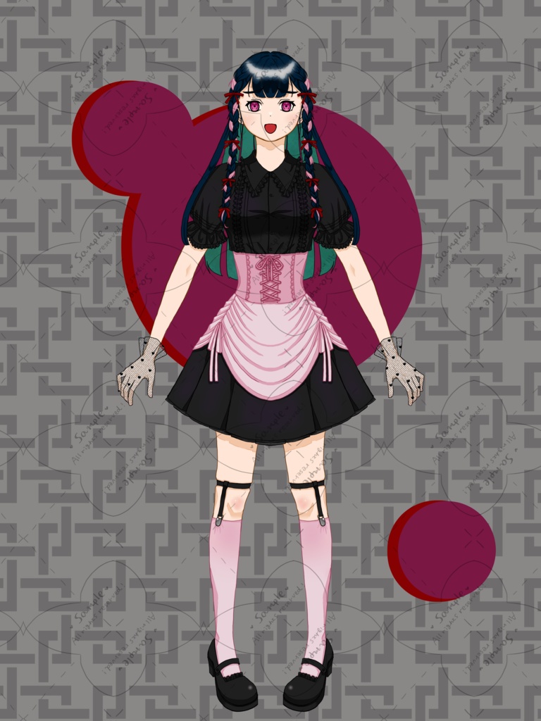 IRIAM(イリアム)用立ち絵吸血鬼娘PSD付き素材別け無し