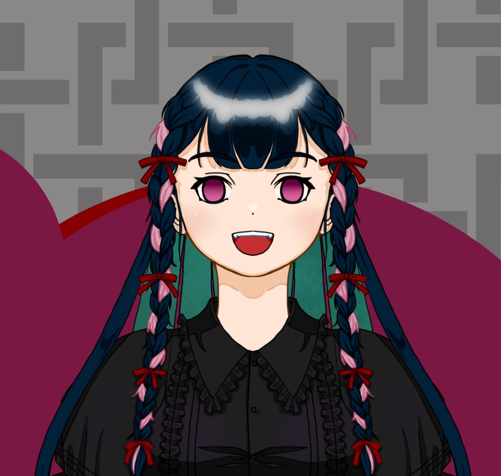 IRIAM(イリアム)用立ち絵吸血鬼娘PSD付き素材別け無し