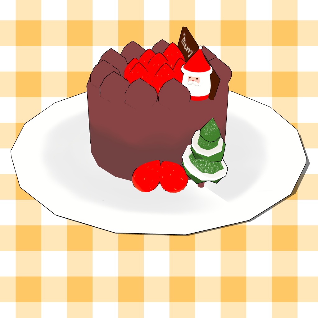 被るX'masケーキ