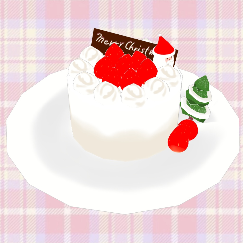 被るX'masケーキ