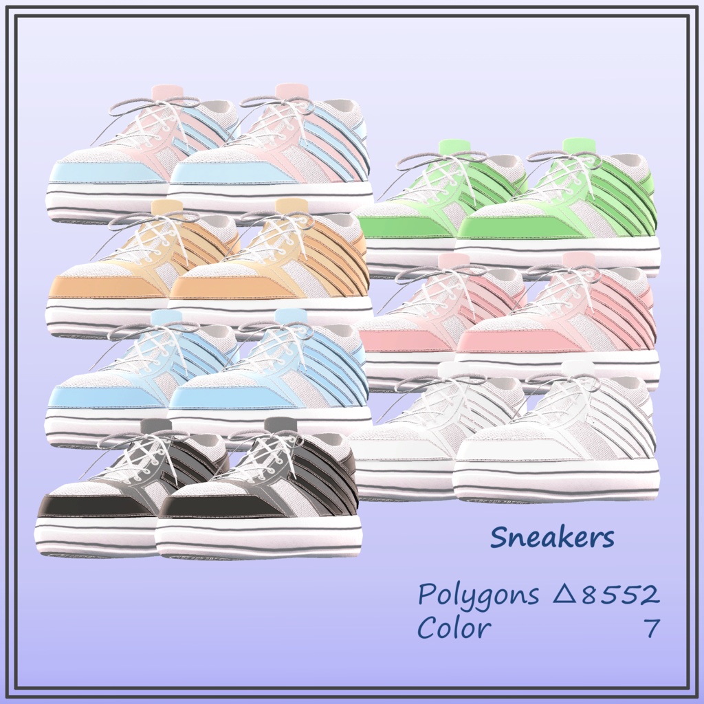 【複数アバター対応】カジュアルシャツ & ハーフパンツ/Casual Shirt&Half Pants