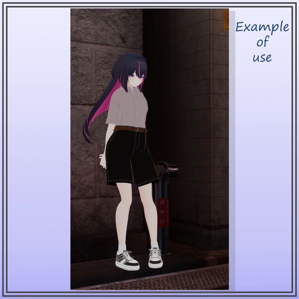 【複数アバター対応】カジュアルシャツ & ハーフパンツ/Casual Shirt&Half Pants