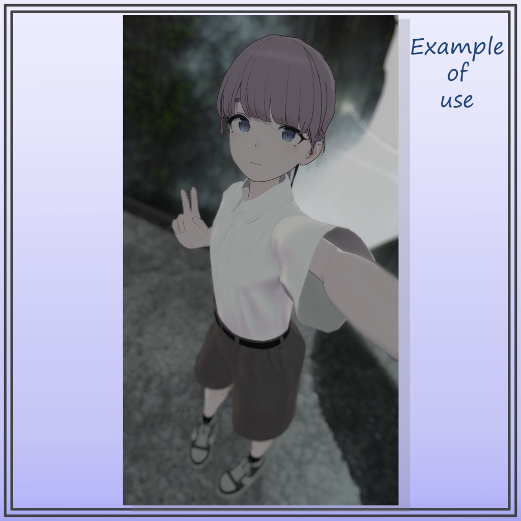 【複数アバター対応】カジュアルシャツ & ハーフパンツ/Casual Shirt&Half Pants