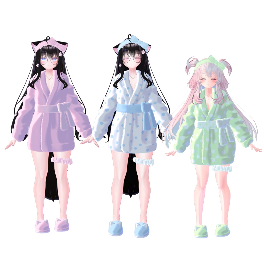 ふわもこ バスローブセット【萌・マヌカ・桔梗・セレスティア対応】