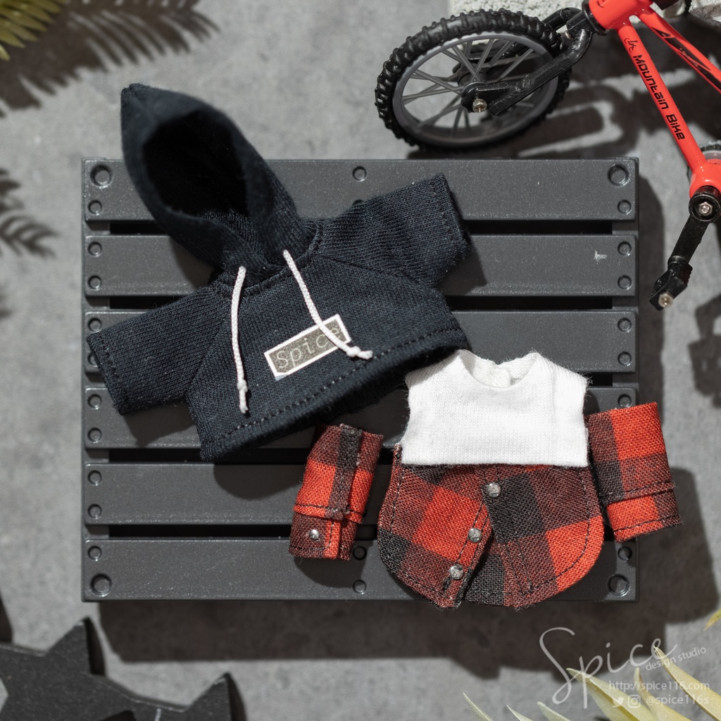 シャツ風重ね着パーカーセット