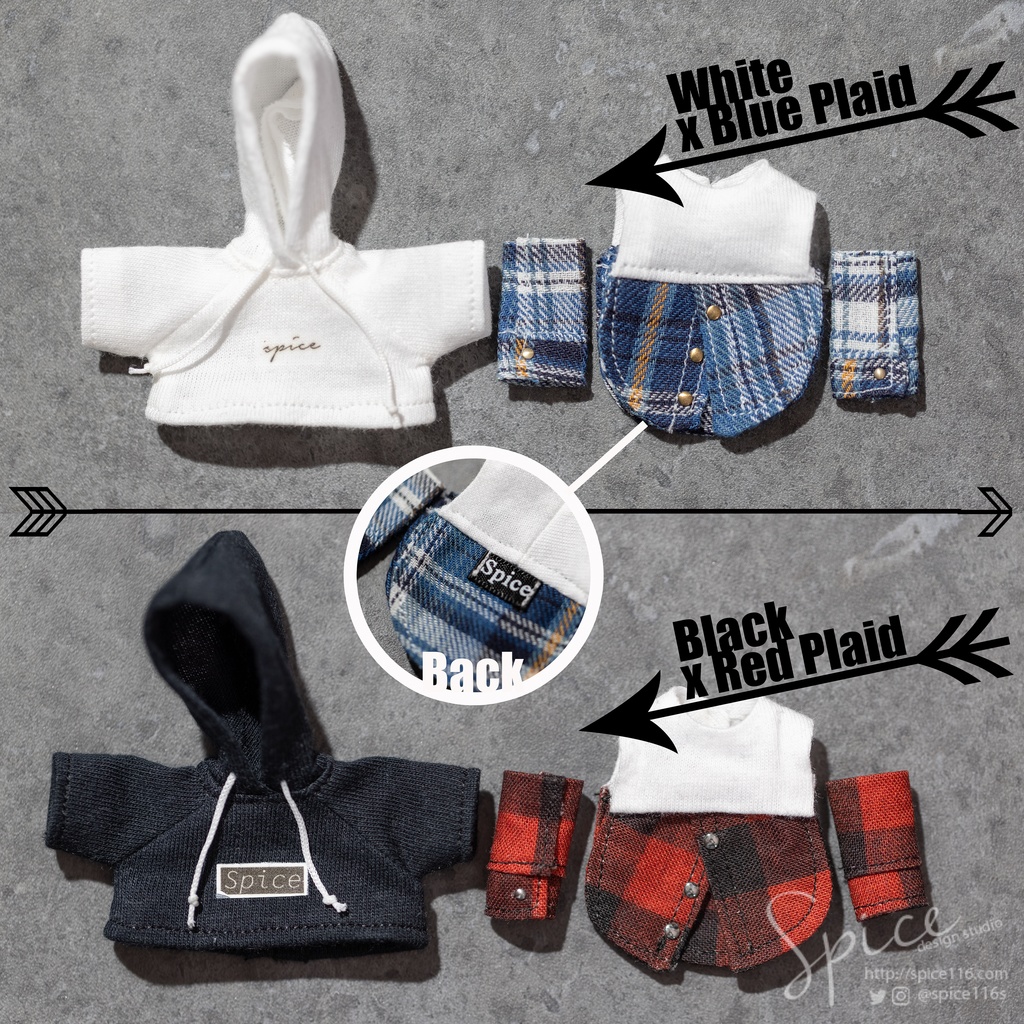 シャツ風重ね着パーカーセット