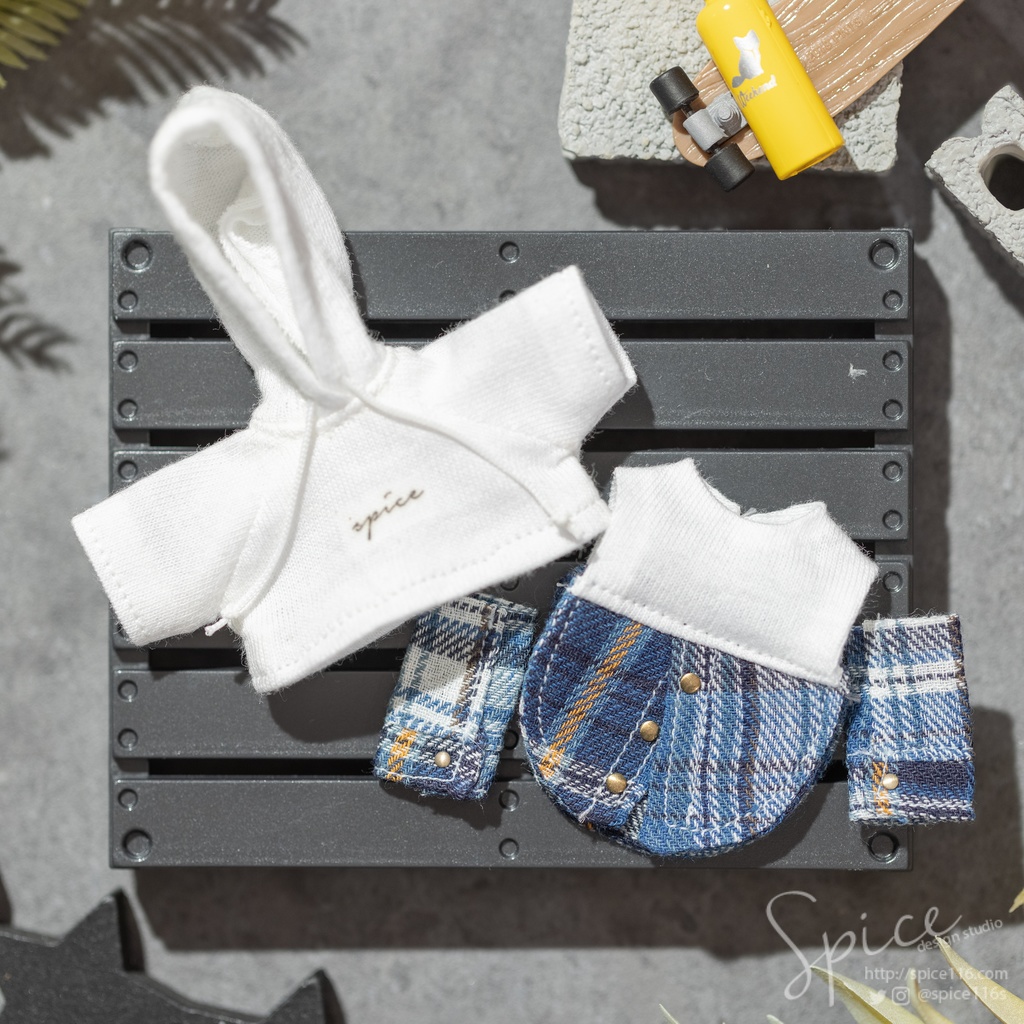 シャツ風重ね着パーカーセット