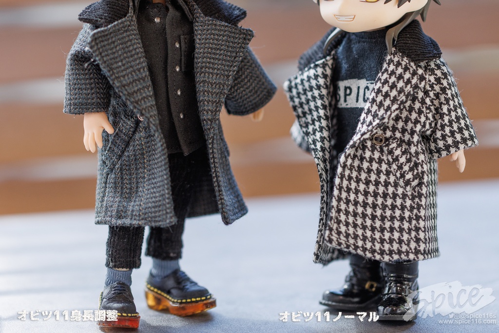 ロングコート・グレーチェック