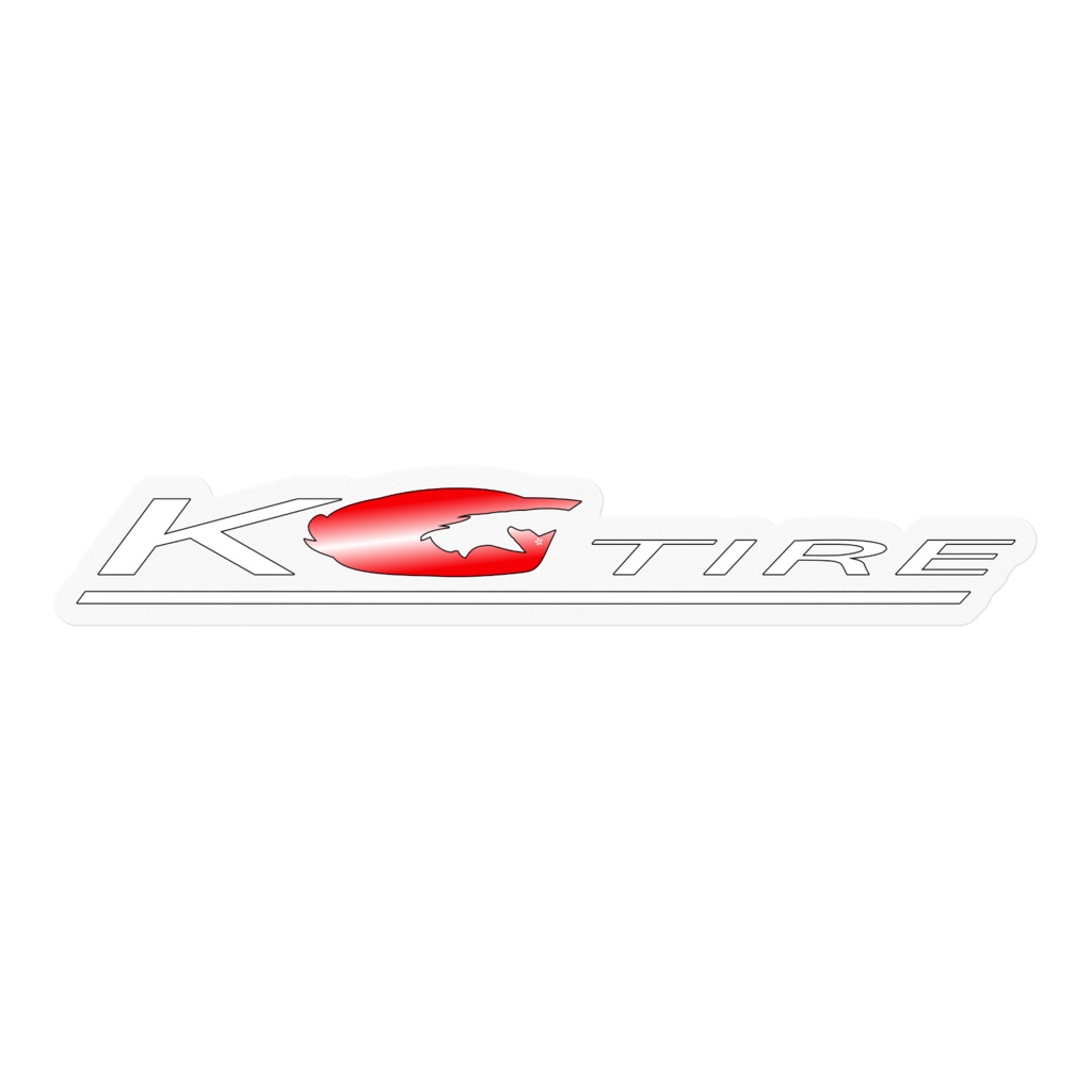 KGタイヤロゴステッカー(ホワイト)