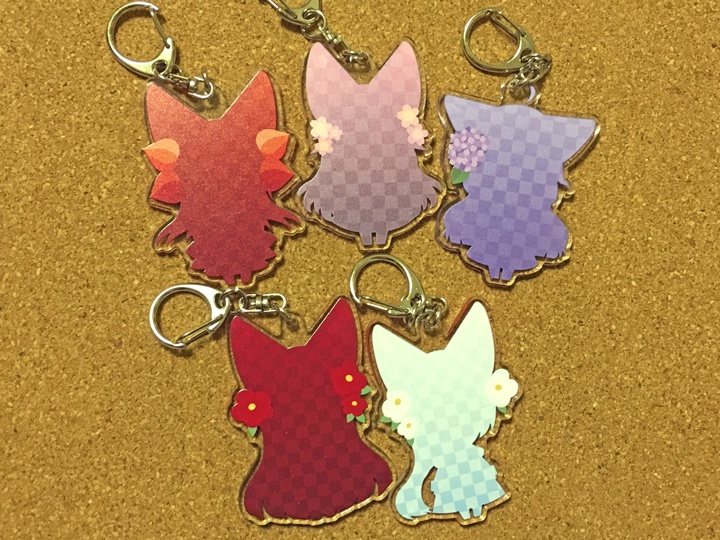 きつねの子。-アクリルキーホルダー-