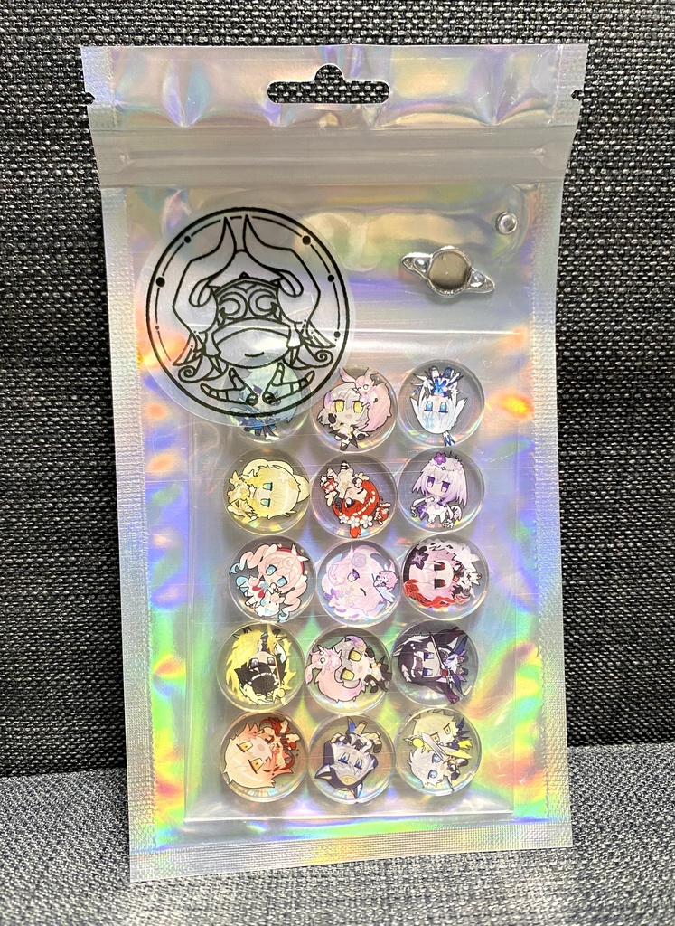 黄金裔おはじき風シール