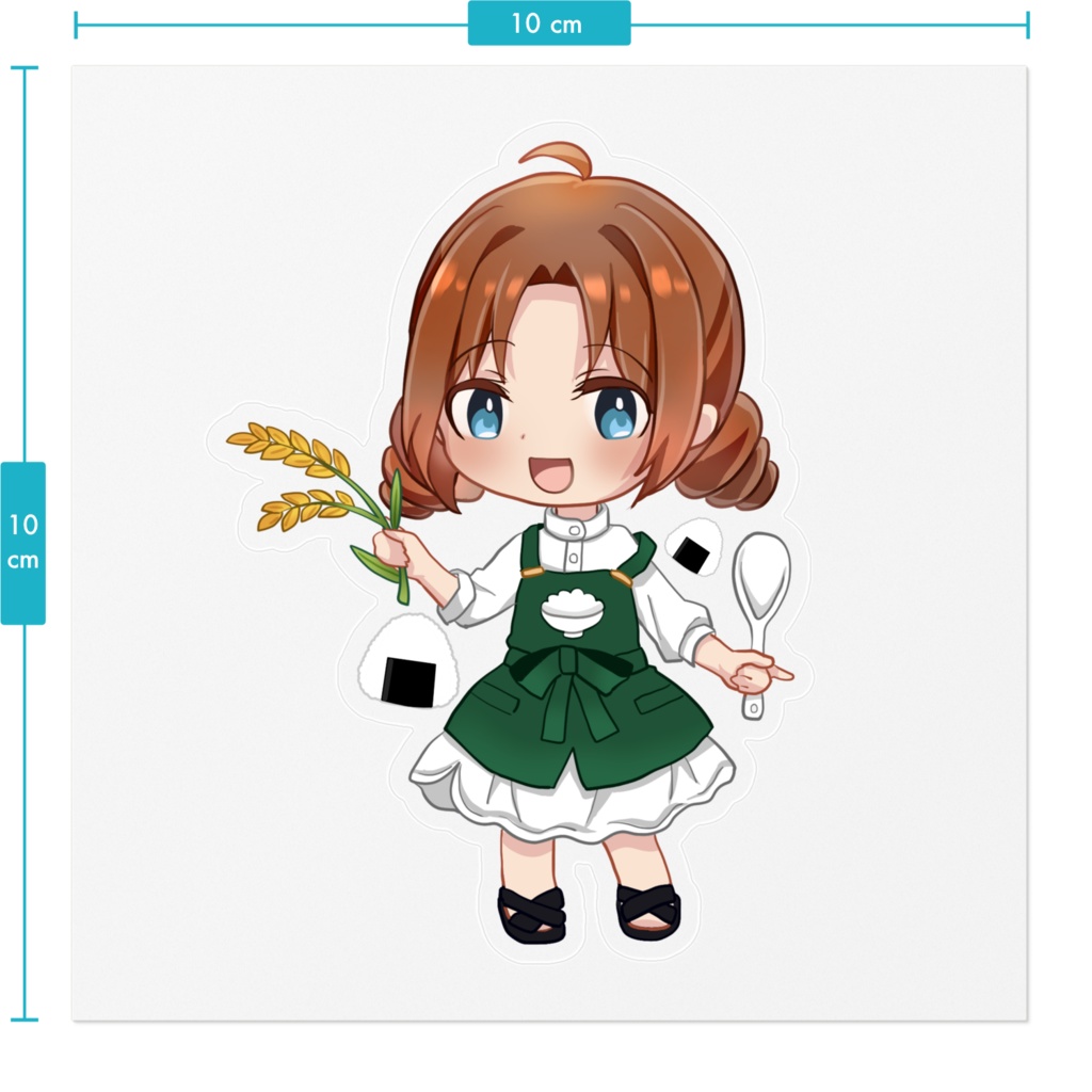 工場印刷ステッカー 稲穂ほえみ【通常衣装】