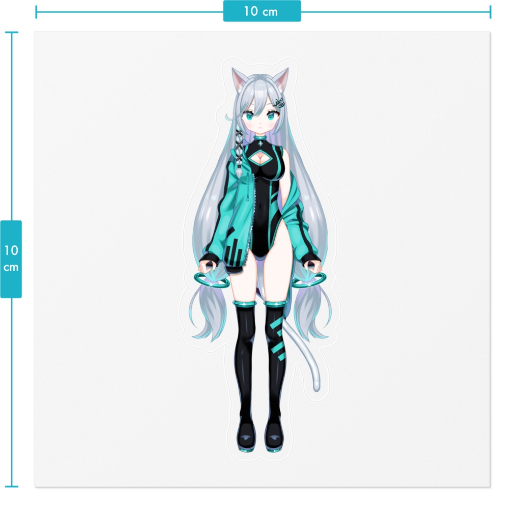 工場印刷ステッカー ぺぺペーペ・ペーペぺ【Live2Dのすがた】