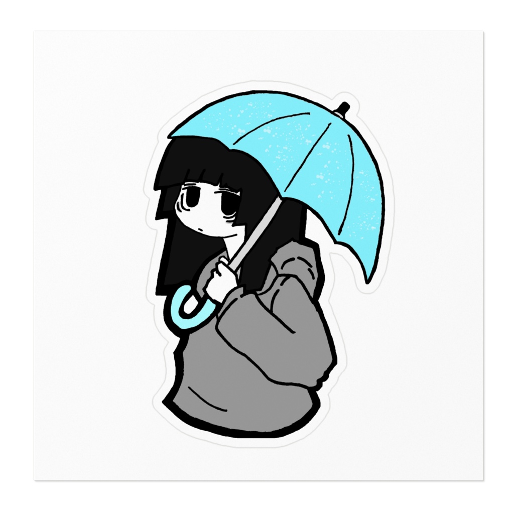 あまがさ少女 ステッカー