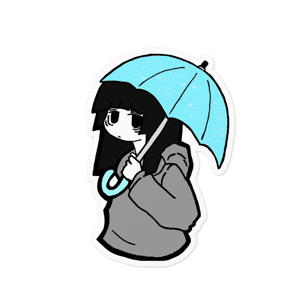 あまがさ少女 ステッカー