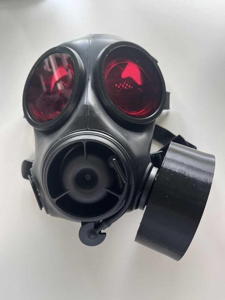 S10 ガスマスク 実物 赤レンズ サイズ3 - 個人装備
