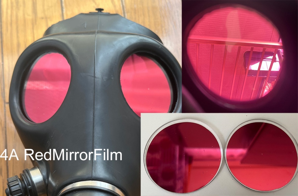 イスラエル軍仕様ガスマスク(4A1)用カラーレンズ&カバー 赤/黒/銀/青/緑/紫