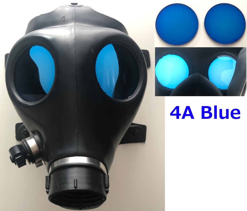イスラエル軍仕様ガスマスク(4A1)用カラーレンズ&カバー 赤/黒/銀/青/緑/紫