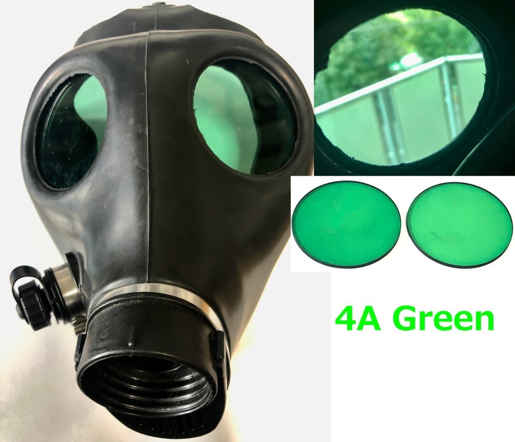 イスラエル軍仕様ガスマスク(4A1)用カラーレンズ&カバー 赤/黒/銀/青/緑/紫