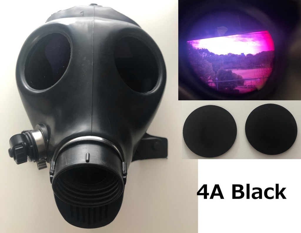 イスラエル軍仕様ガスマスク(4A1)用カラーレンズ&カバー 赤/黒/銀/青/緑/紫
