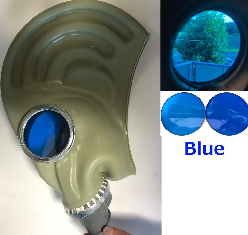 ロシア軍GP5(TF-1)ガスマスク用レンズ$カバー 赤/黒/銀/青/緑/紫