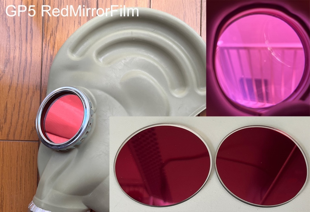 ロシア軍GP5(TF-1)ガスマスク用レンズ$カバー 赤/黒/銀/青/緑/紫