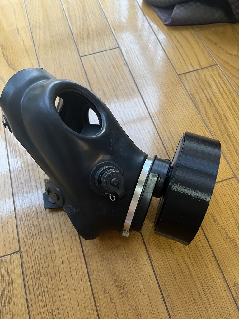 FM12/S10/MFJ08/4A1/GP5対応電動ファン付きガスマスクフィルタレプリカ 40mm NATOガスマスク用