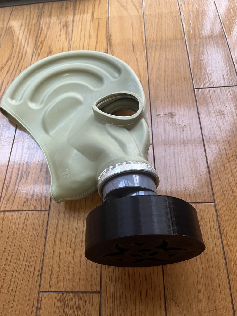 FM12/S10/MFJ08/4A1/GP5対応電動ファン付きガスマスクフィルタレプリカ 40mm NATOガスマスク用