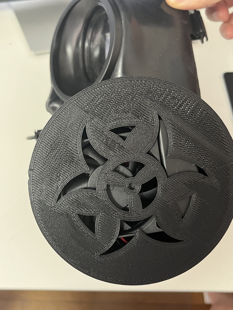 FM12/S10/MFJ08/4A1/GP5対応電動ファン付きガスマスクフィルタレプリカ 40mm NATOガスマスク用