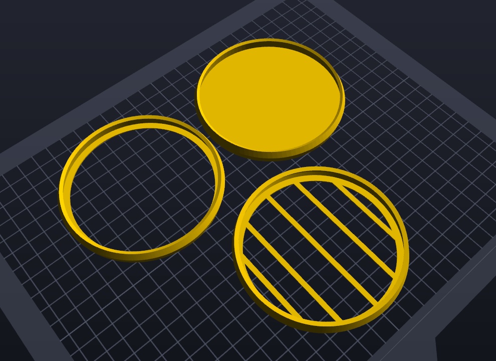 3種類3Dプリンタ用STLデータ イギリス軍S10ガスマスク用外付けレンズリング&カバー