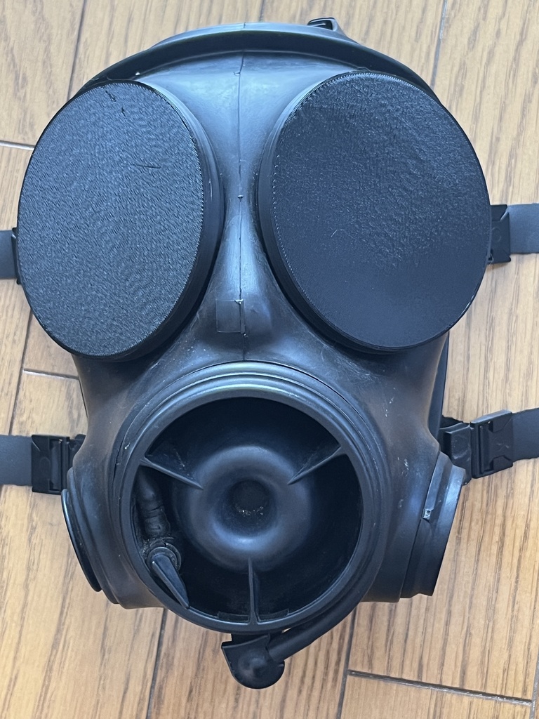 3種類3Dプリンタ用STLデータ イギリス軍S10ガスマスク用外付けレンズリング&カバー