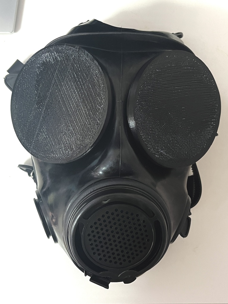 3種類3Dプリンタ用STLデータ イMFJ08ガスマスク用外付けレンズリング&カバー