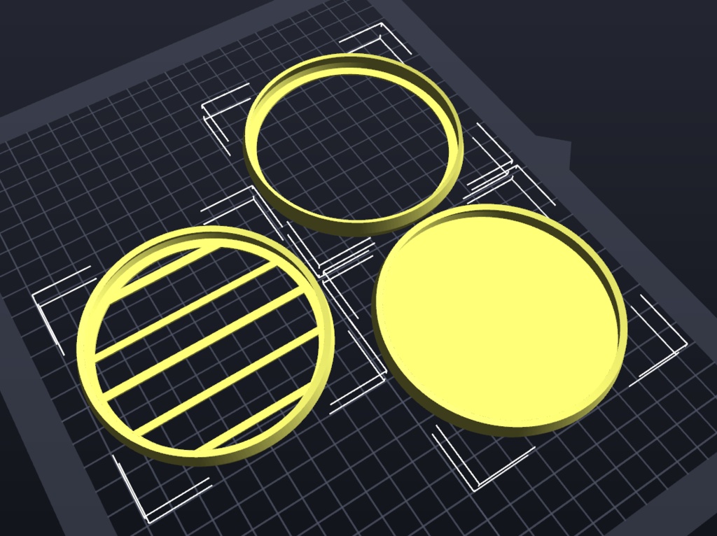 3種類3Dプリンタ用STLデータ イMFJ08ガスマスク用外付けレンズリング&カバー